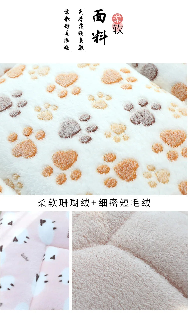 Double-Sided Plush Pet Mat β Reversible Sleeping Bed Cushion for Cats & Small Dogs