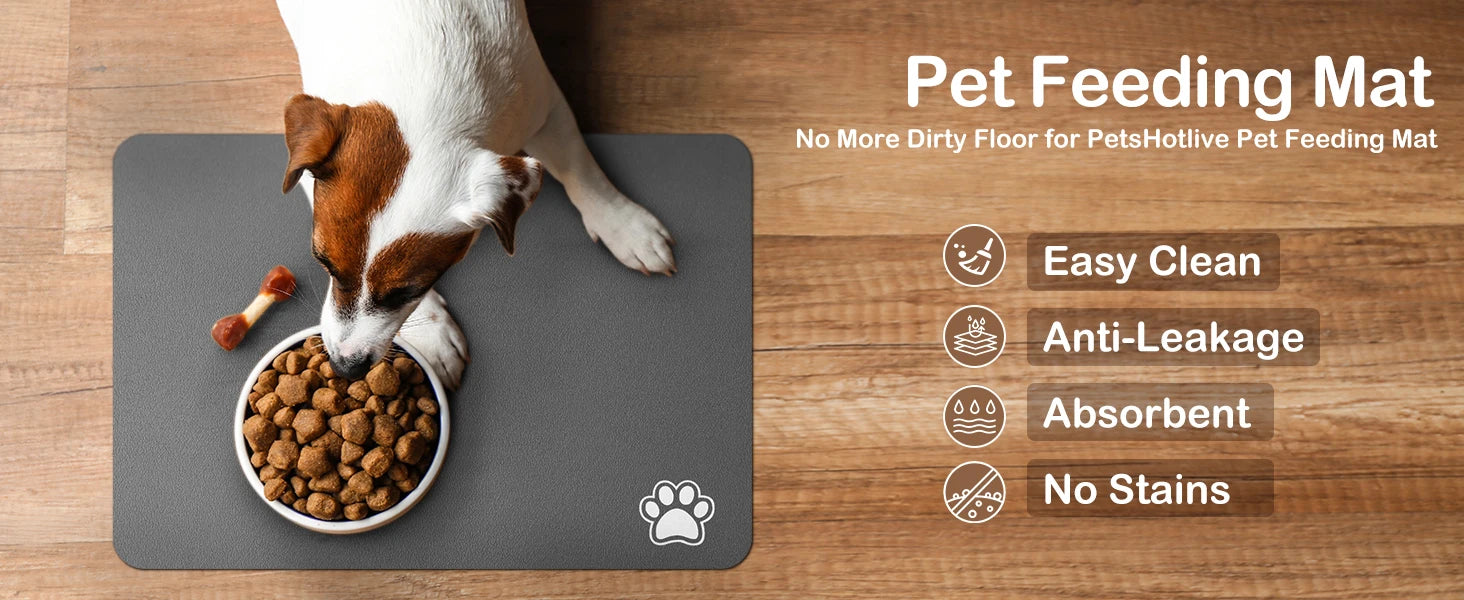 Absorbent Pet Feeding Mat – Quick-Dry Placemat for Dogs & Cats