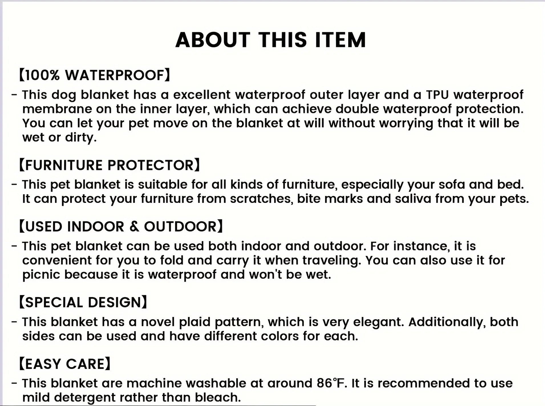 1PC Dog Bed Cover & Pet Blanket β Waterproof Sofa Mat & Car Protector for Dogs and Cats