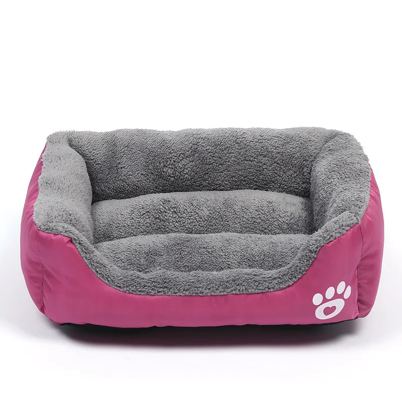 4 Styles Plush Pet Sofa Bed – Removable Washable Cover & Waterproof Upholstery for Dogs & Cats (All Seasons)