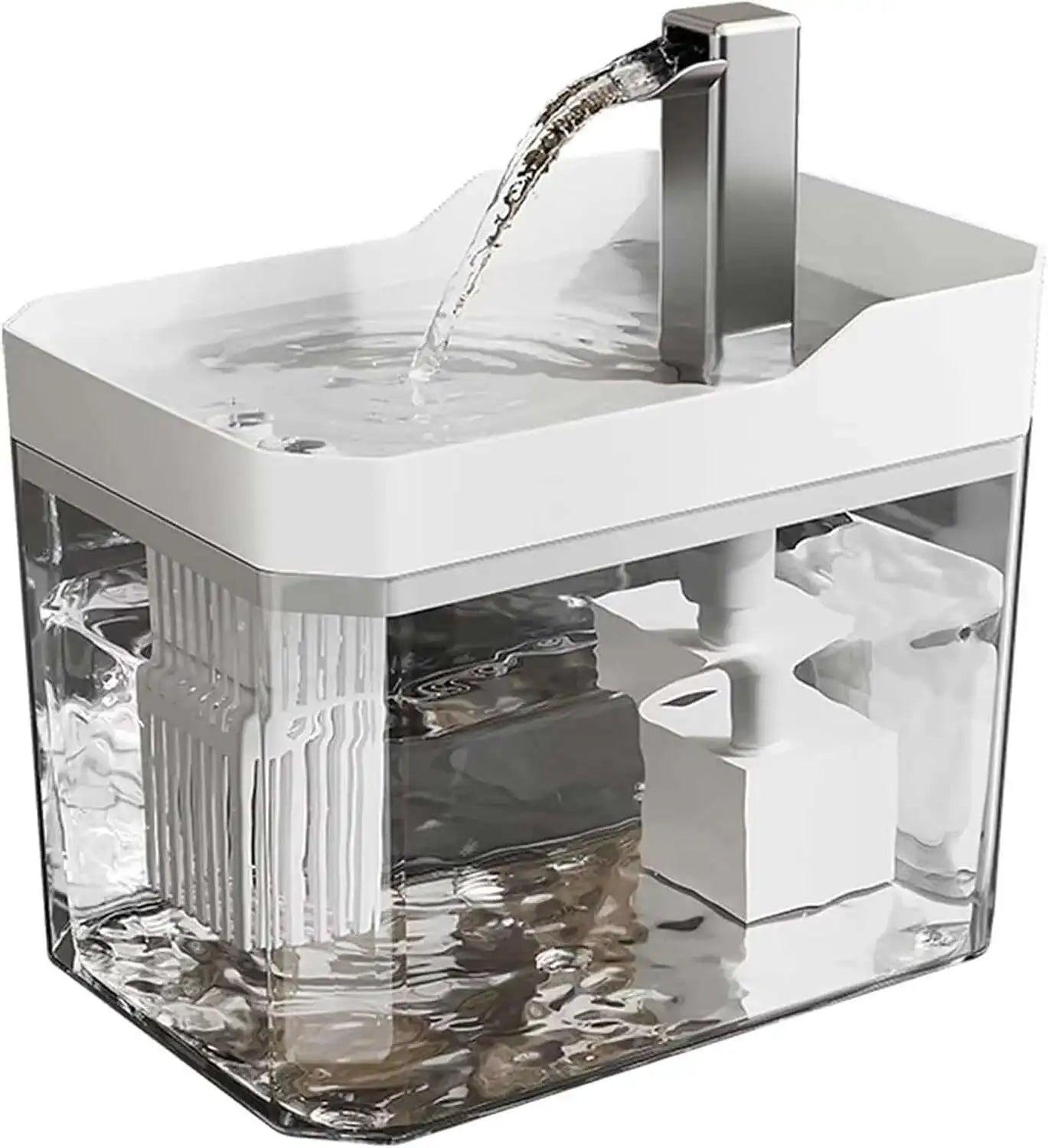 Cat Automatic Water Dispenser – Silent Drinking Fountain with Circulating Pump & Filter, Removable Bowl