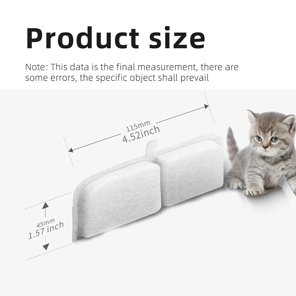 Cat Water Fountain Activated Carbon Replacement Filters – Coconut Shell Carbon & Resin Pet Water Dispenser Filter Elements