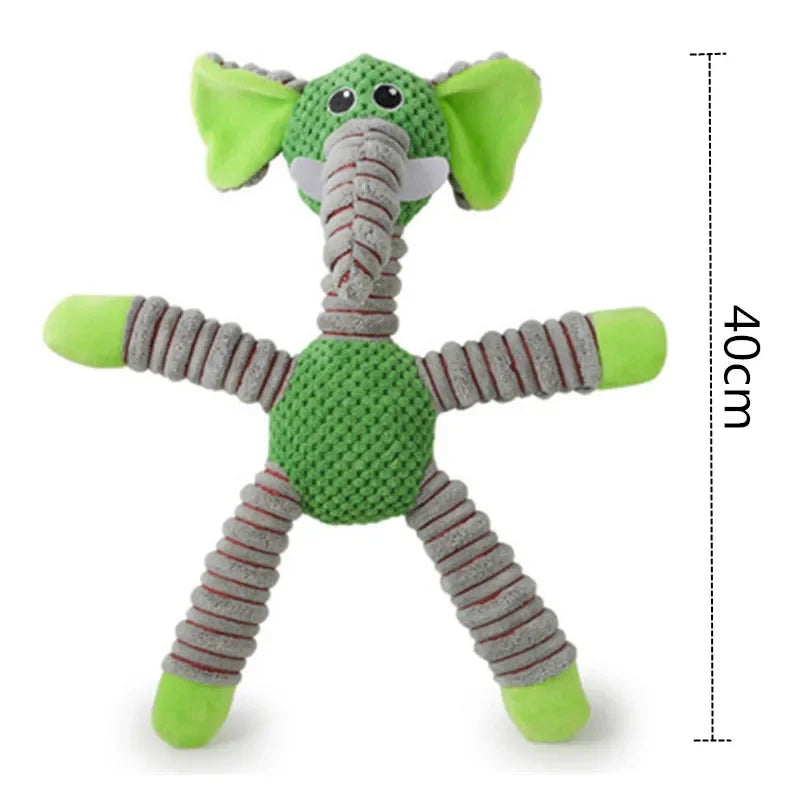 Indestructible Squeaky Plush Dog Toy – Durable Animal-Shaped Chew Toy for Large Dogs