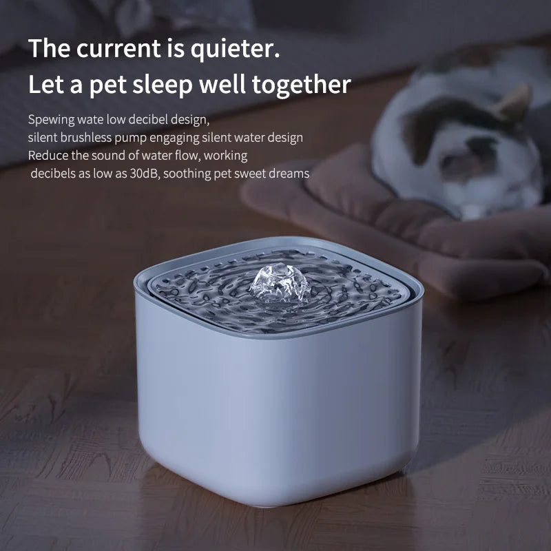 101oz/3L Automatic Pet Water Fountain with Induction Sensor – USB Quiet Cat & Dog Water Dispenser