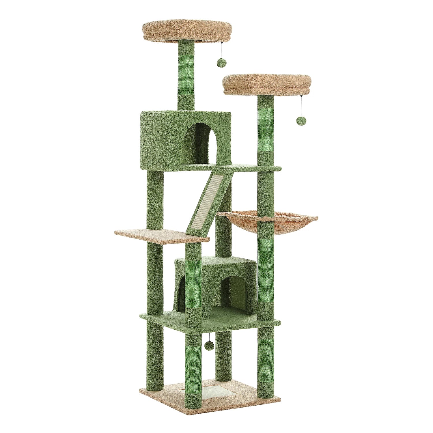 Large Multi-Level Cat Tree Tower – Tall Plush Indoor Cat Condo with Scratching Posts, Perches, Caves & Boards