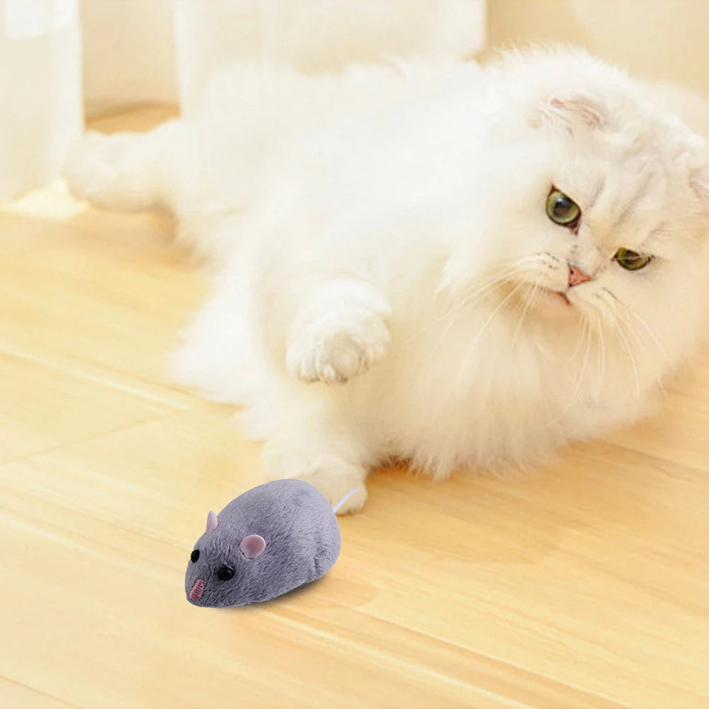 Electric RC Mouse Cat Toy – Remote Control Infrared Moving Rat Model, Interactive Novelty Pet Toy for Cats