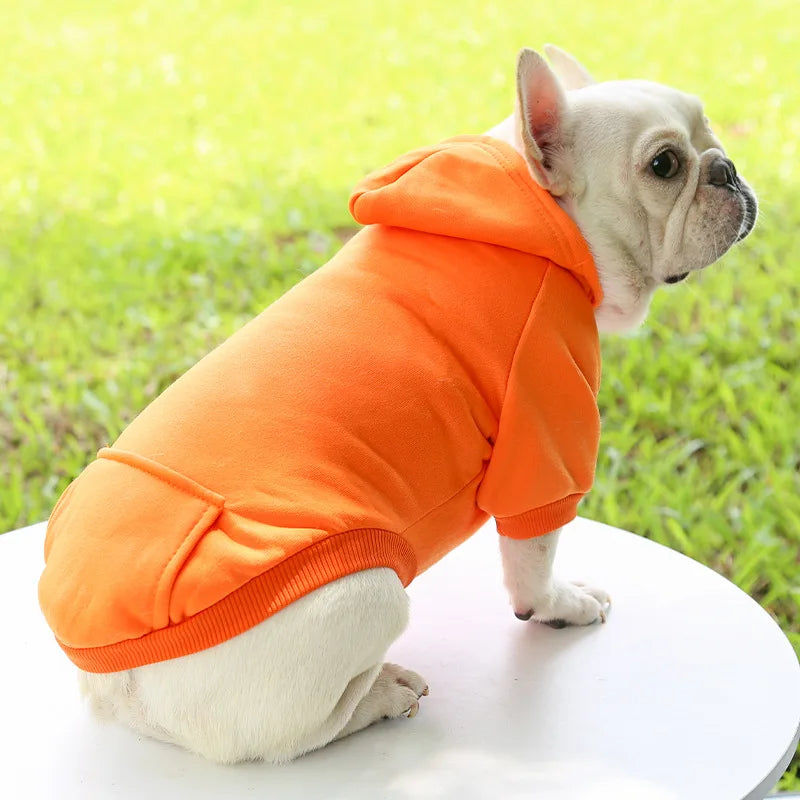 Dog Winter Hooded Sweatshirt – Warm Pet Coat for Small & Medium Dogs and Cats