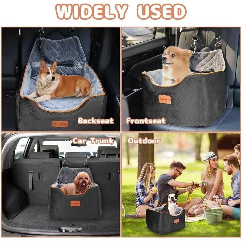 Tool Memory Foam Booster Dog Car Seat – Anti-Slip Sturdy Travel Seat for Small & Medium Dogs | Washable Removable Cover, Guaranteed Authentic