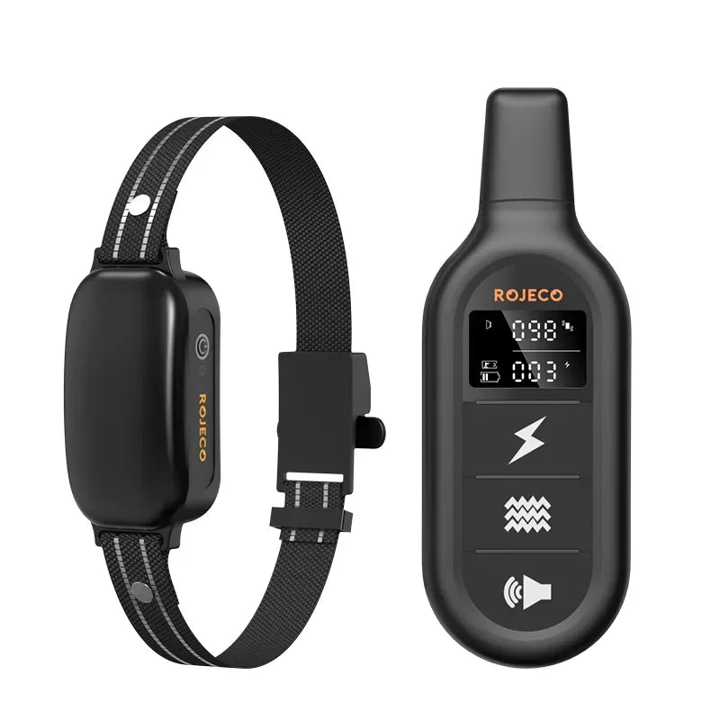 ROJECO Rechargeable Dog Training Collar – IPX7 Waterproof with Remote, Vibration & Shock Modes