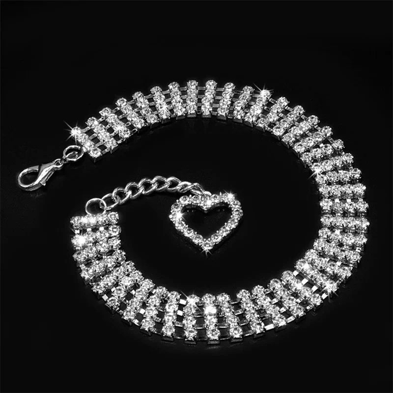 Bling Rhinestone Dog Collar – Crystal Pet Collar for Small and Medium Dogs
