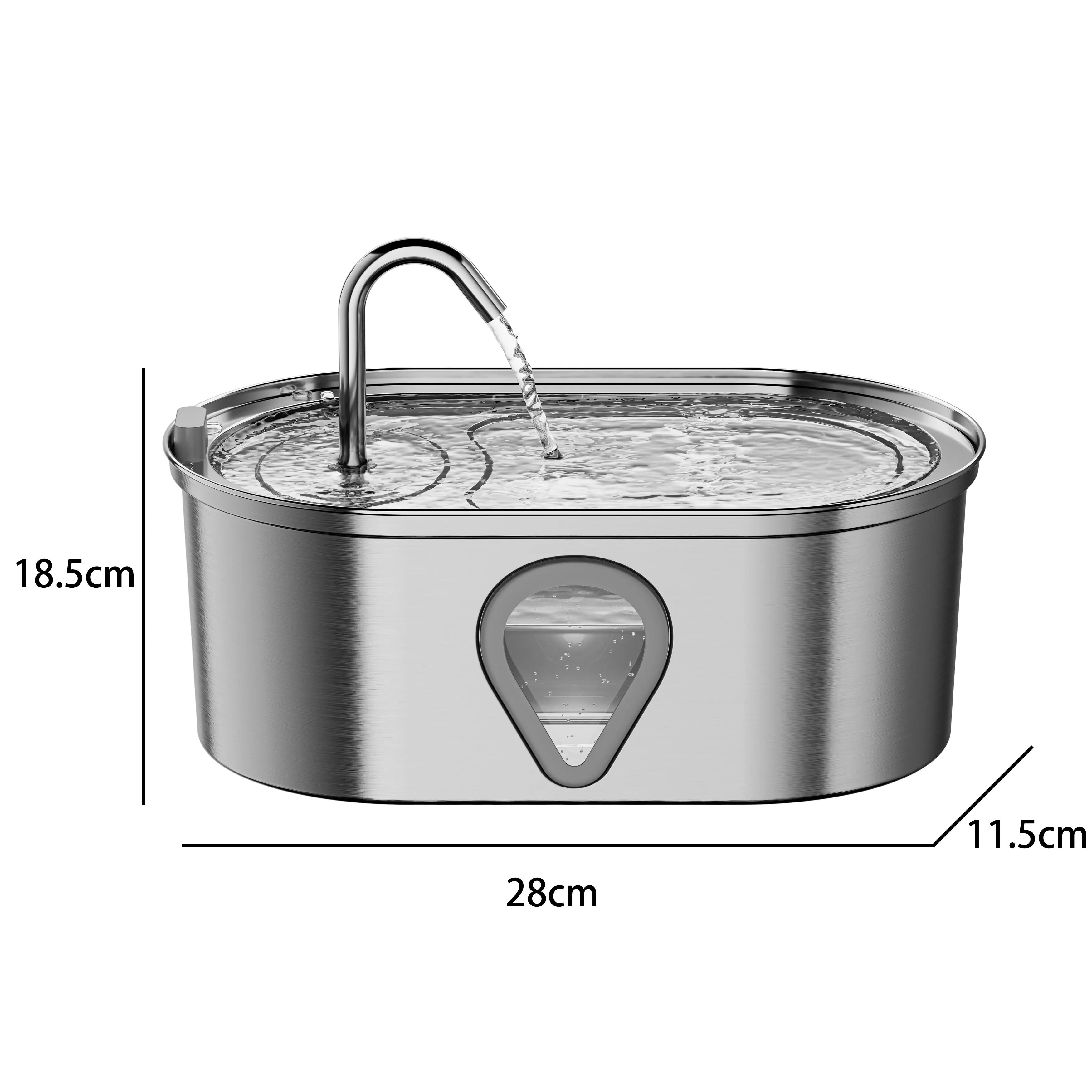 Stainless Steel Pet Water Fountain – Automatic USB Electric Cat & Dog Feeder, Quiet Pump, Smart Drinking Bowl with Filter