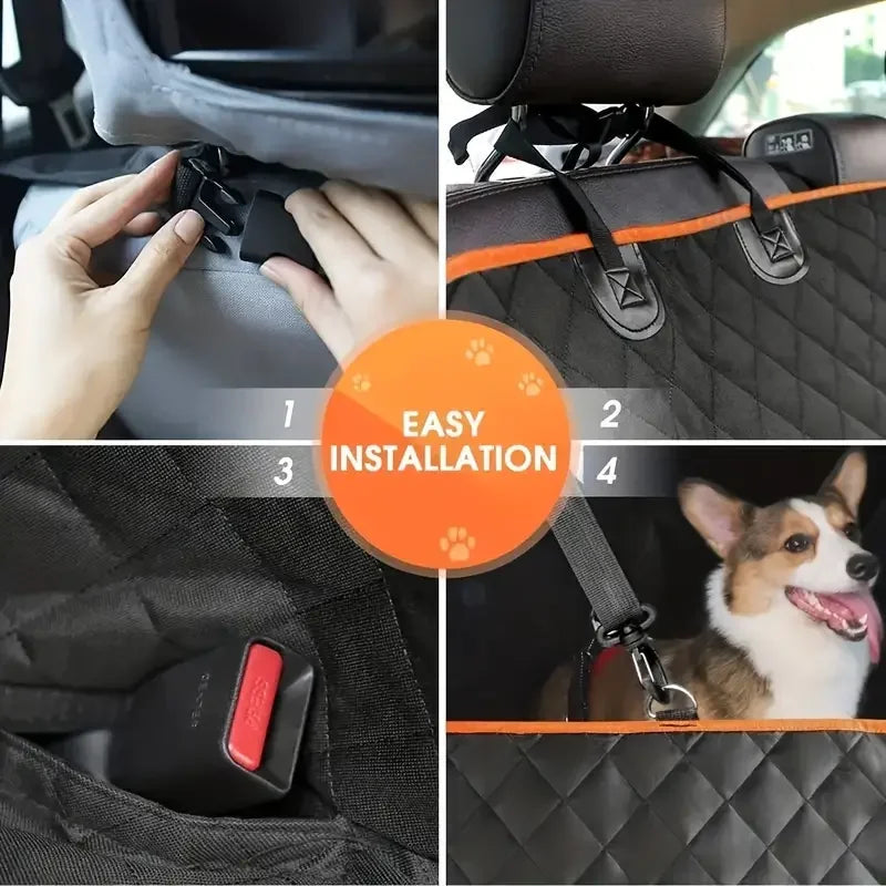 Dog Car Seat Cover for Pets – 100% Waterproof Hammock-Style Back Seat Protector | Scratch-Proof, Non-Slip, Durable & Soft for Cars and Trucks