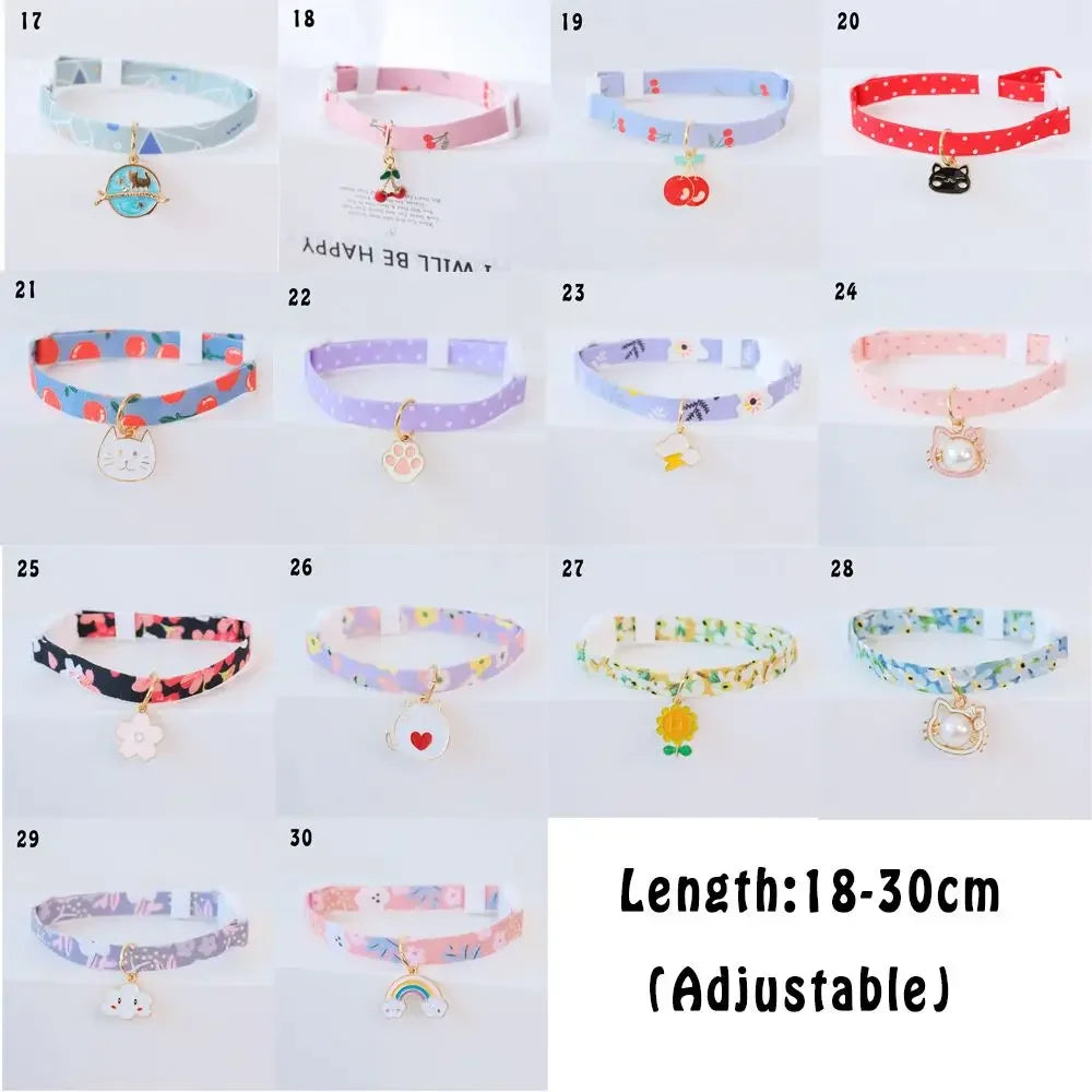 Adjustable Breakaway Kitten Collar with Pendant – Safe and Stylish for Cats and Puppies