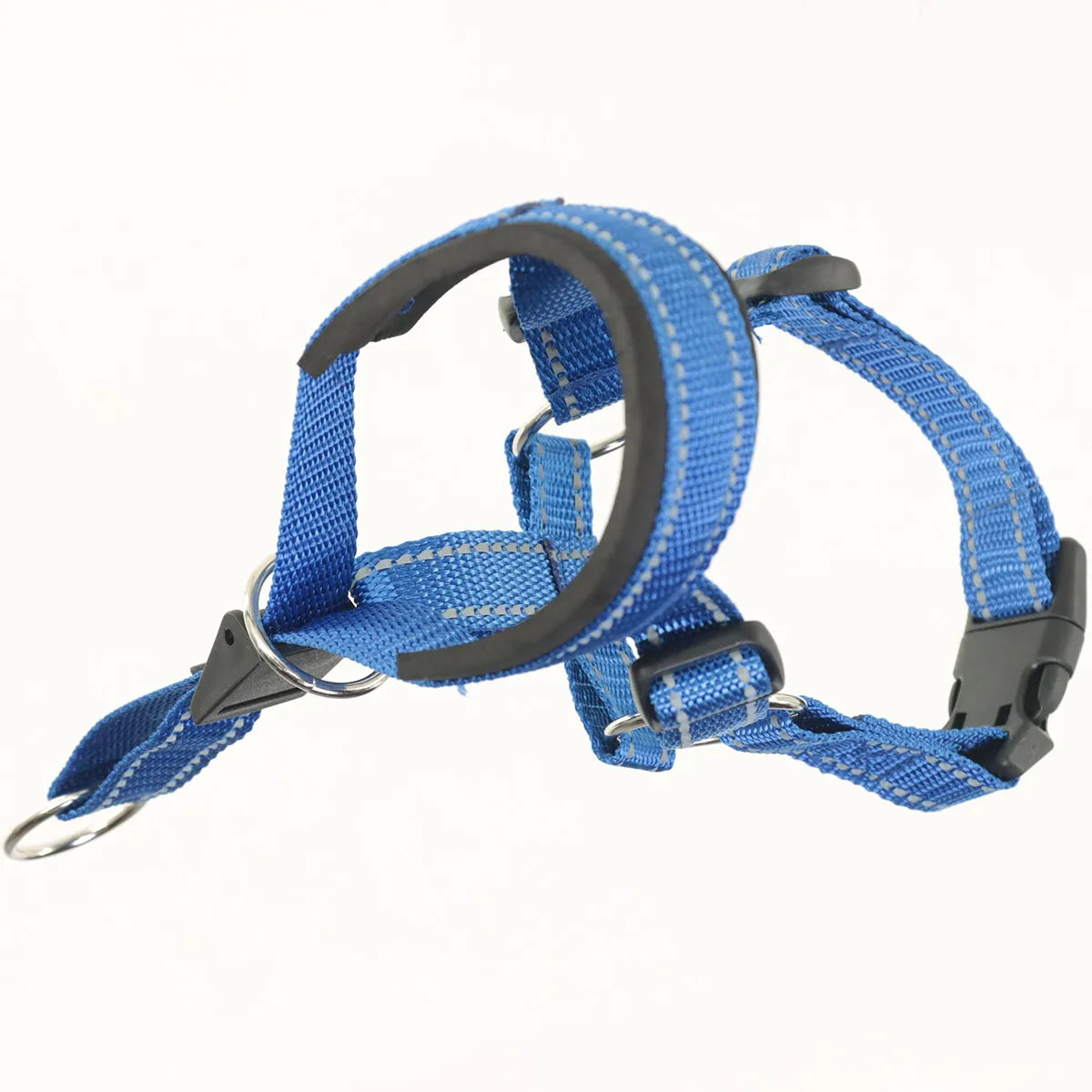 Breathable Nylon Dog Muzzle – Anti-Bark & Training Collar with Reflective Strips