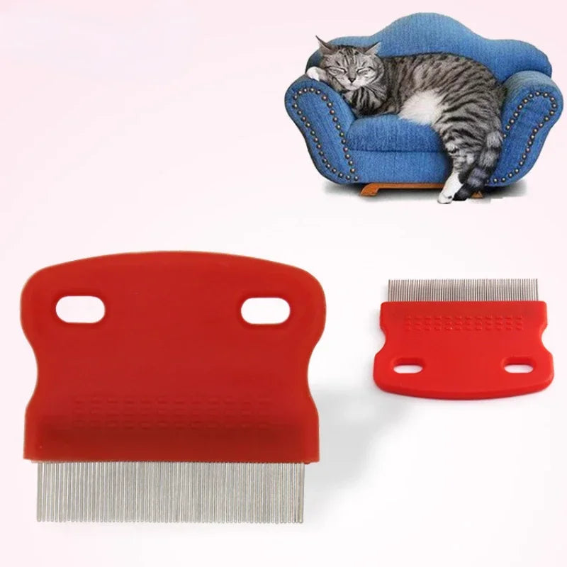 Stainless Steel Pet Grooming Comb – Flea & Fur Removal Brush for Dogs, Cats & Small Pets