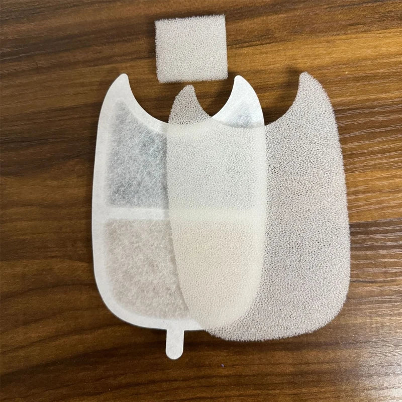 8 Pack Replacement Filters & Sponges for 4L Wireless Stainless Steel Cat Water Fountain