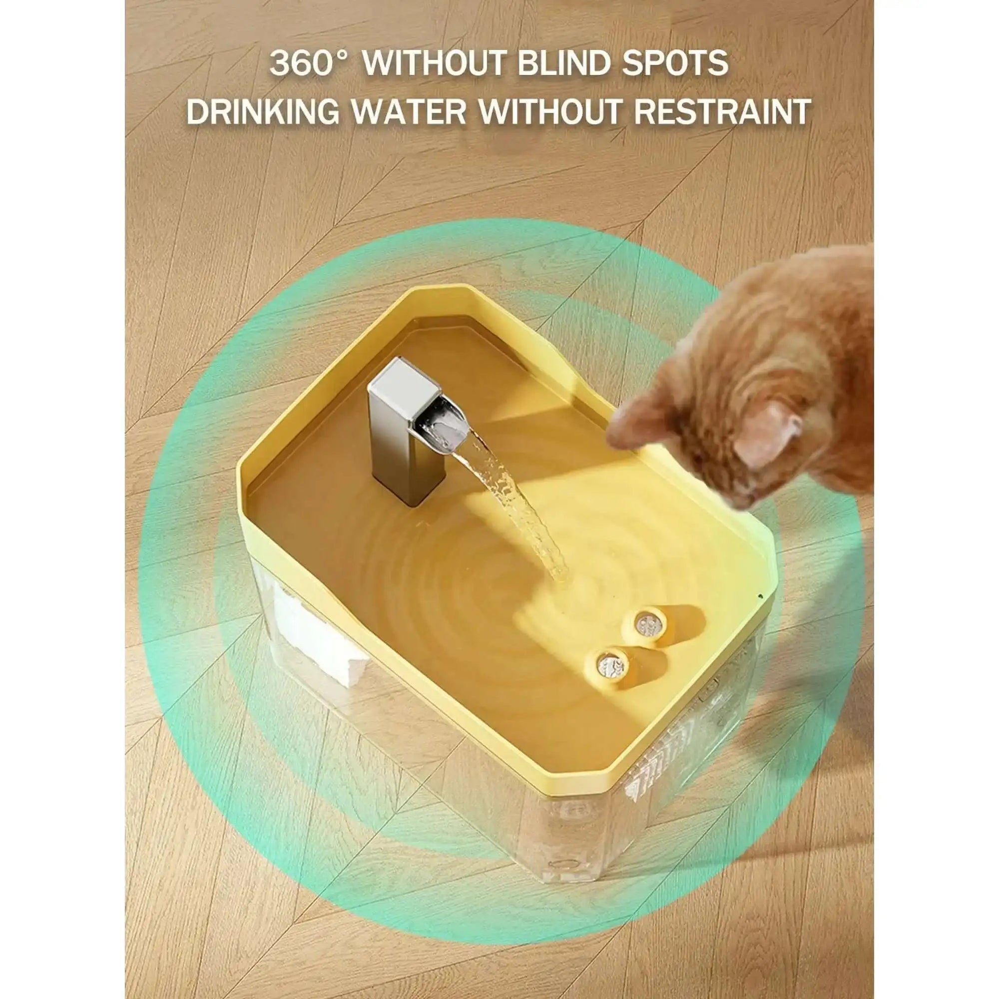 Cat Automatic Water Dispenser – Silent Drinking Fountain with Circulating Pump & Filter, Removable Bowl