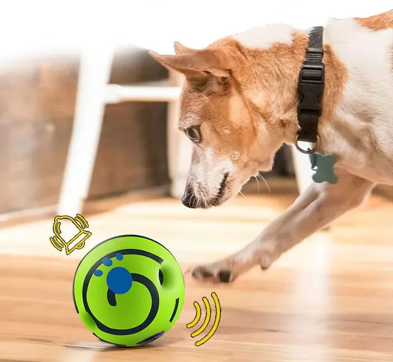 Wobble Wag Giggle Glow Ball – Interactive Dog Toy with Fun Giggle Sounds | Motion-Activated Play Ball for Day & Night Pet Fun