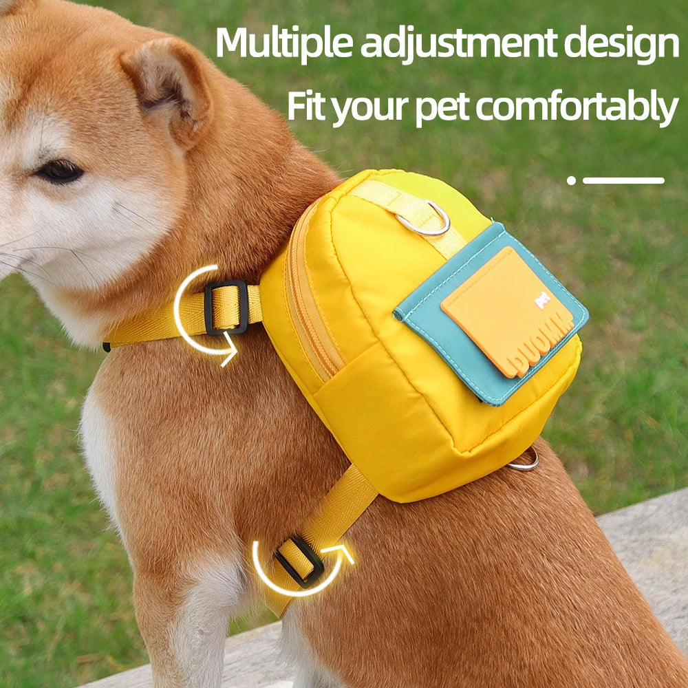 Dog Leash Backpack – Outdoor Travel Self-Leash Bag for Dogs