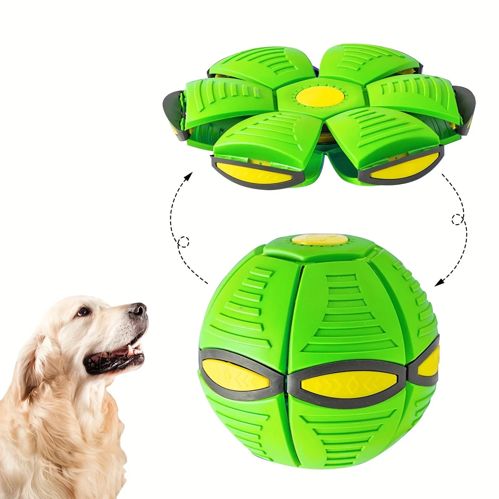 Flying Saucer Bouncing Ball – Durable & Elastic Dog Toy for Outdoor Play and Exercise