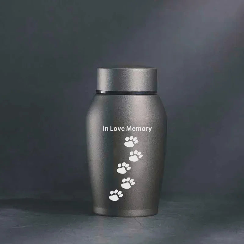 Multi-Colored Stainless Steel Pet Cremation Urn – Sealed Memorial Jar for Dog, Cat, Bird & Small Animal Ashes, Pet Loss Souvenir