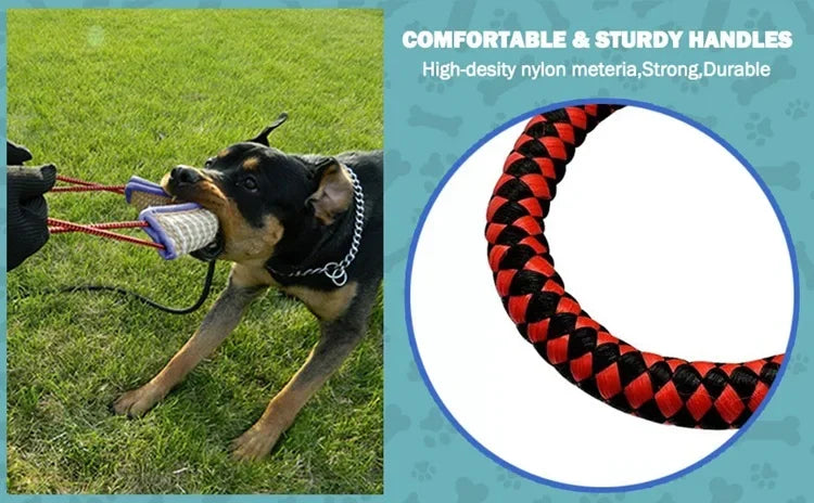 Coarse Jute Dog Chew Stick – Molar Training Bite Pillow for German Shepherds and Working Dogs