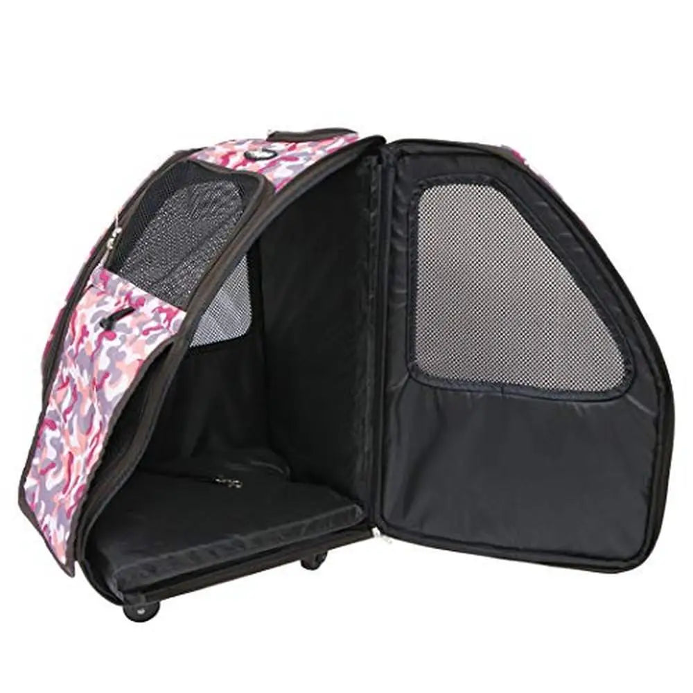 Safe Travel 5-in-1 Pet Carrier Stroller System – Versatile Travel Crate for Dogs & Cats | Stress Relief, Car-Ready with Durable Frame & Leash Attachment