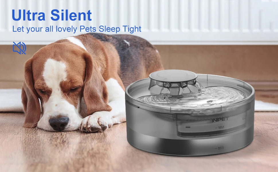 NPET DF10 Large Dog Water Fountain – 170oz / 5L Automatic Pet Water Dispenser for Dogs, Cats & Multiple Pets
