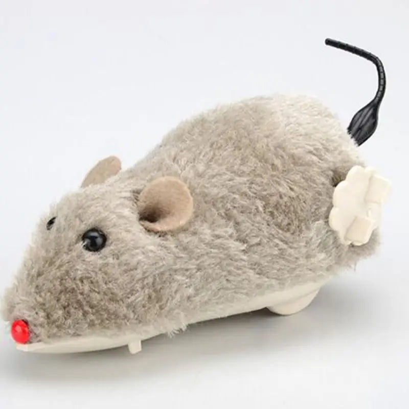 1Pc Lifelike Plush Running Mouse Toy – Interactive Moving Rat Toy for Cats, Dogs & Kids (Random Color)