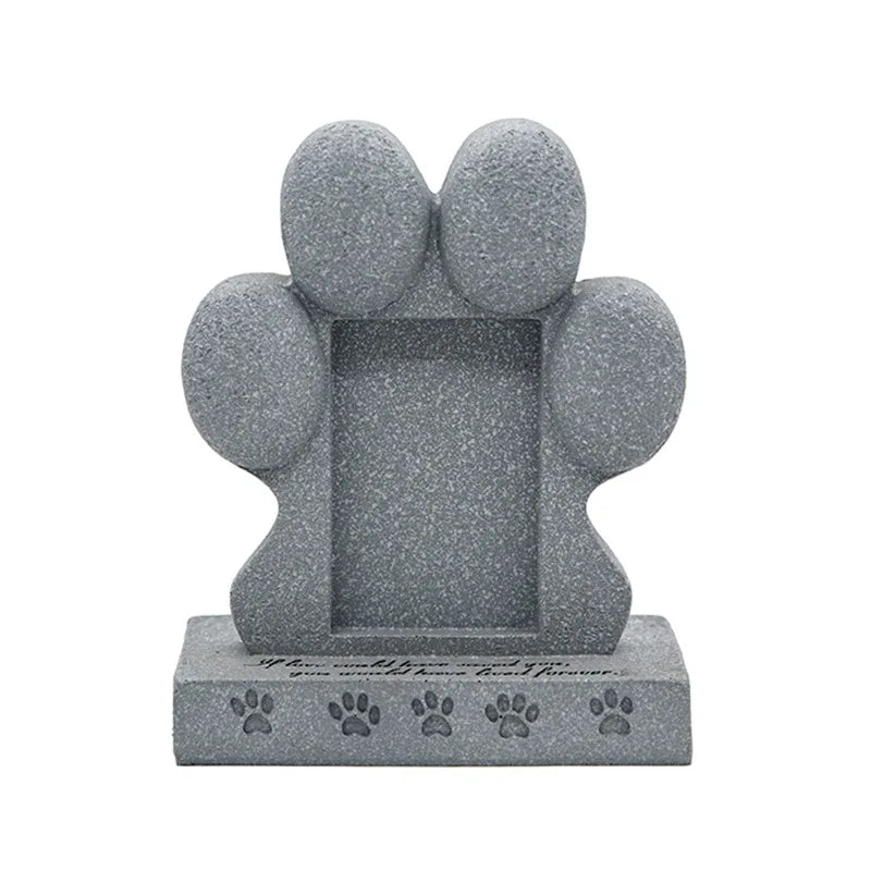 Pawprint Dog Memorial Gift – Pet Loss Sympathy Keepsake with Picture Frame & Grave Marker