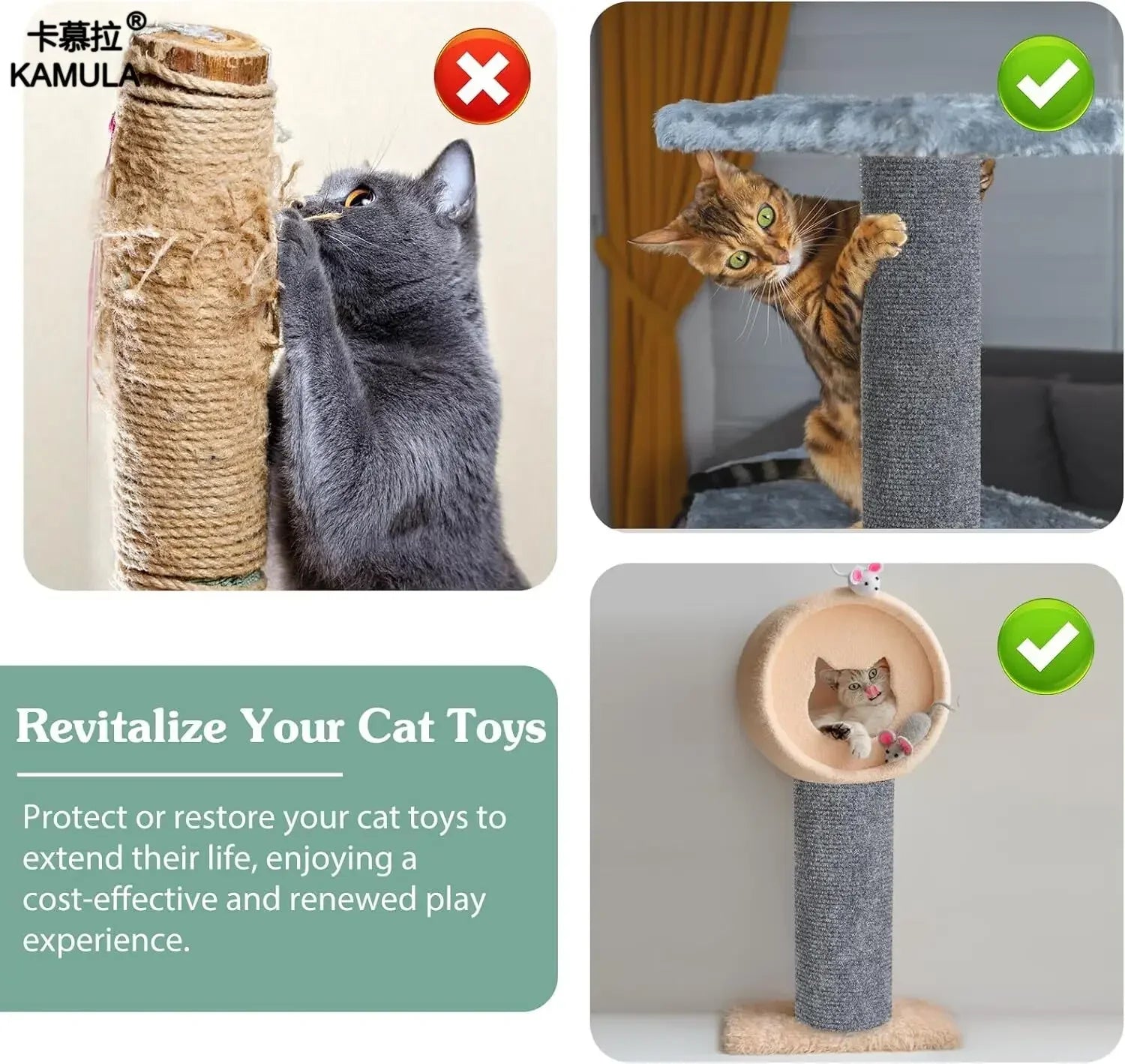 CSelf-Adhesive Cat Scratching Mat – Trimmable Furniture Protector for Sofa & Carpet Surfaces