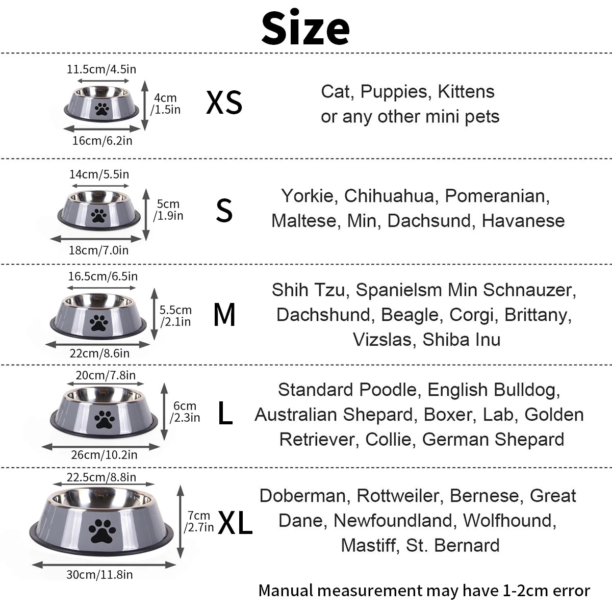 Stainless Steel Pet Bowl – Durable Anti-Fall Food & Water Bowl for Cats & Dogs