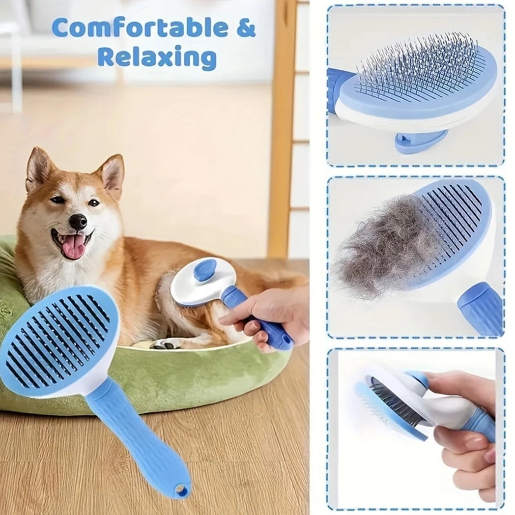 7-Pack Pet Grooming Set – Dog & Cat Care Kit with Hair Removal Comb, Flea Comb, Shampoo Brush, Nail Clippers & Toothbrushes