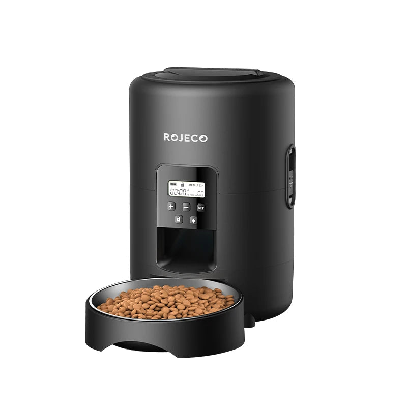 ROJECO 2L Automatic Pet Feeder – Smart Auto Dog & Cat Food Dispenser, Button Control