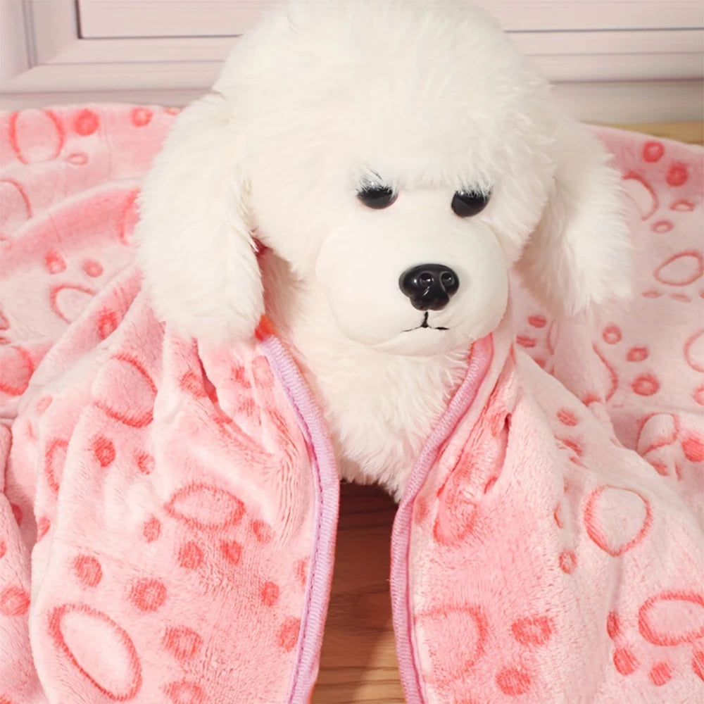 Super Soft Fluffy Fleece Pet Blanket – Warm & Comfortable Mat for Dogs and Cats (3 Sizes Available)