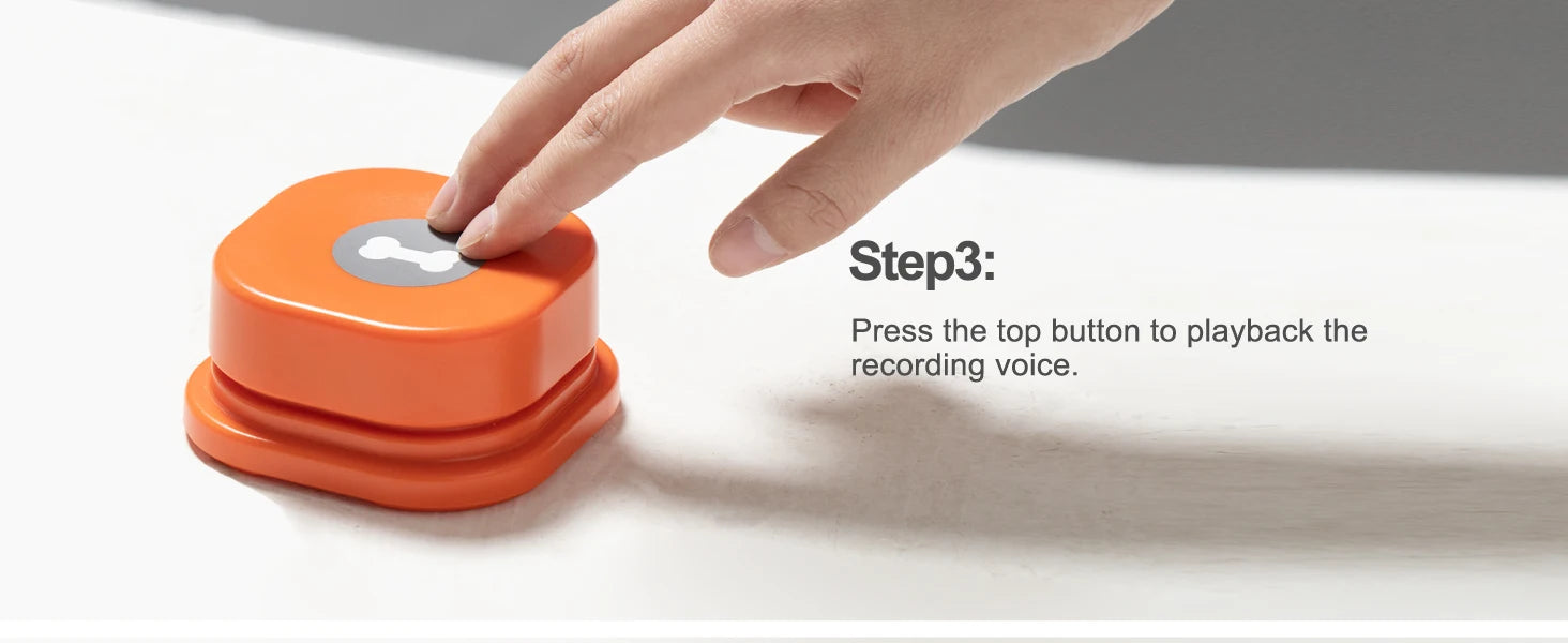 MEWOOFUN Dog Button Record – Interactive Talking Pet Communication Toy with Pad & Stickers