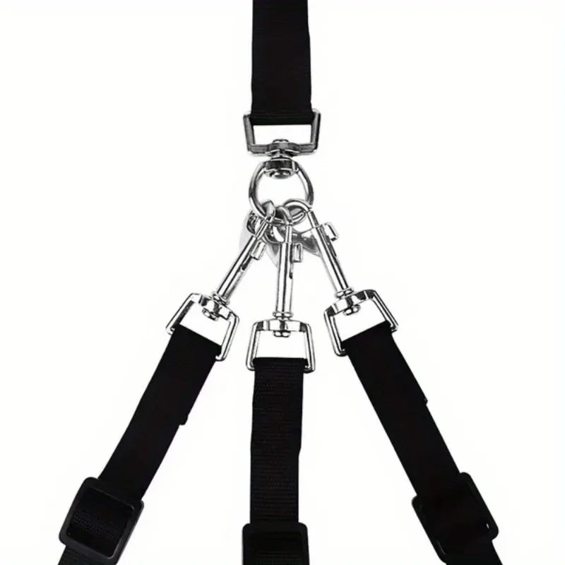 3-in-1 Durable Nylon Dog Leash – Outdoor Walking, Car Travel & Hiking Leash with Padded Handle