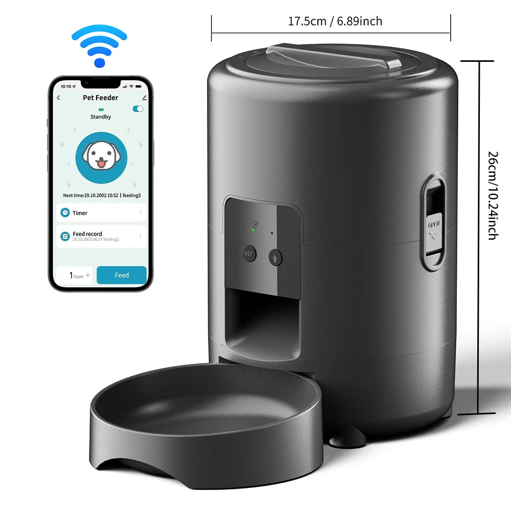 2L Smart Automatic Pet Feeder with WiFi, APP & Camera – Timed Dog & Cat Food Dispenser