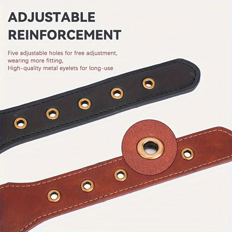 CP640 Heavy Duty Leather Dog Collar – Handcrafted Luxury Pet Collar with Adjustable Buckle