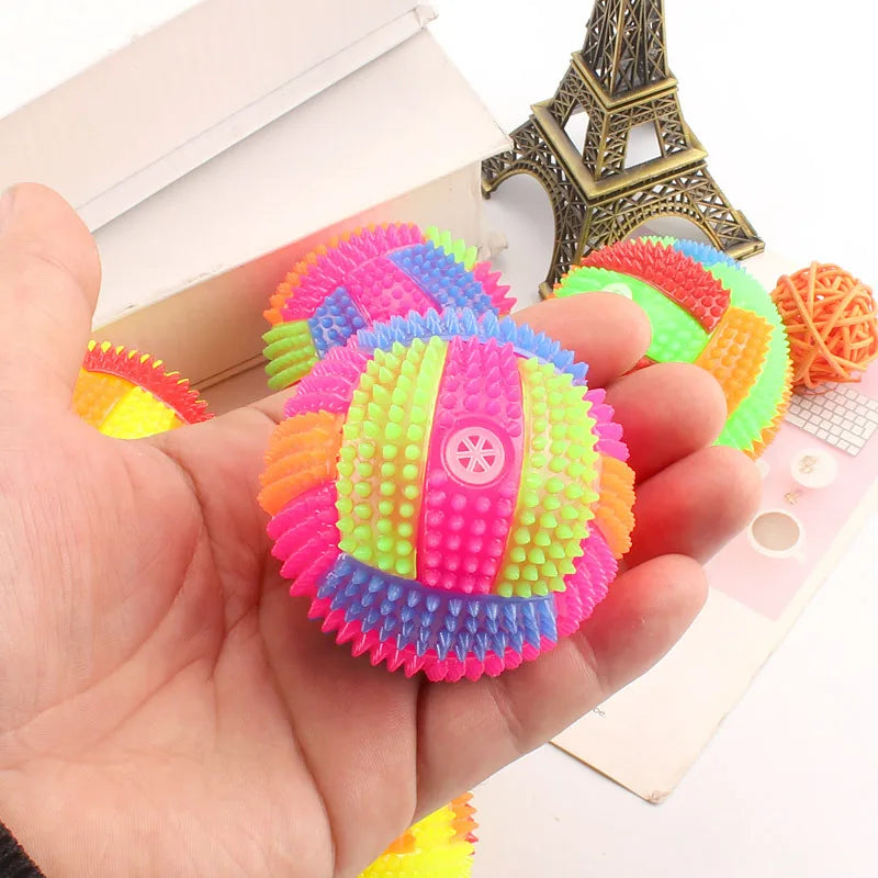 LED Glowing Dog Ball – Bouncy Chew Toy for Puppies, Small Dogs & Cats