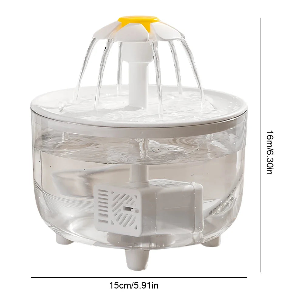 1200mL Automatic Pet Water Fountain – USB Electric Quiet Cat & Dog Water Dispenser with Filter