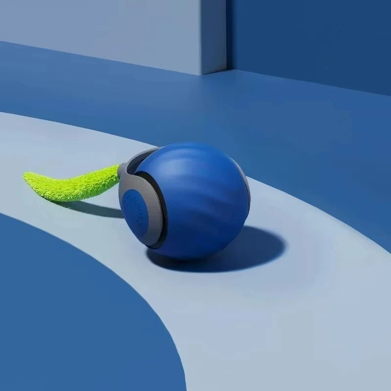 Rechargeable Automatic Cat Ball Toy – Smart Rolling Ball with Faux Tail for Interactive Play