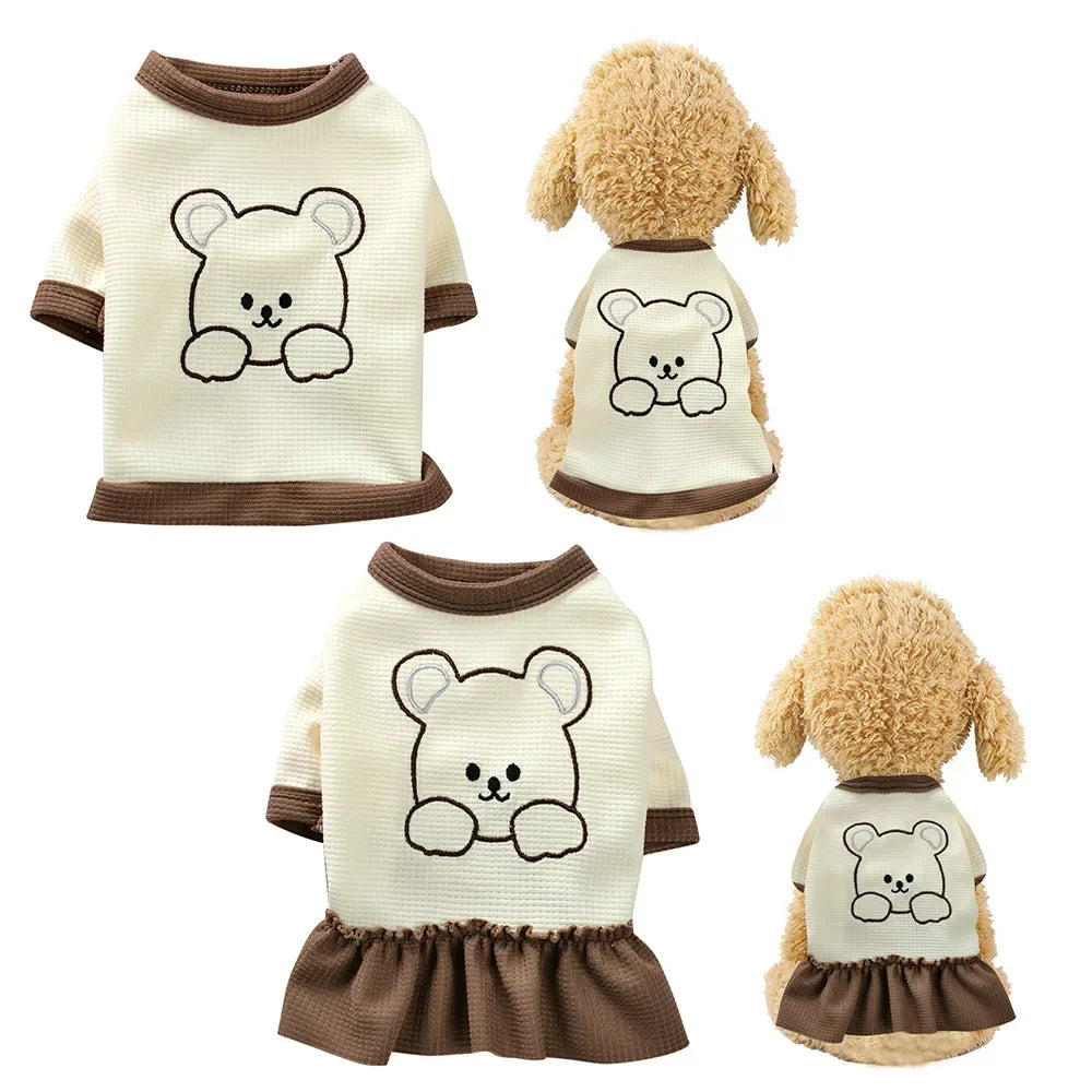 Floral Princess Dog Dress – Cute Summer Skirt Outfit for Small Dogs & Puppies, Wedding & Party Wear