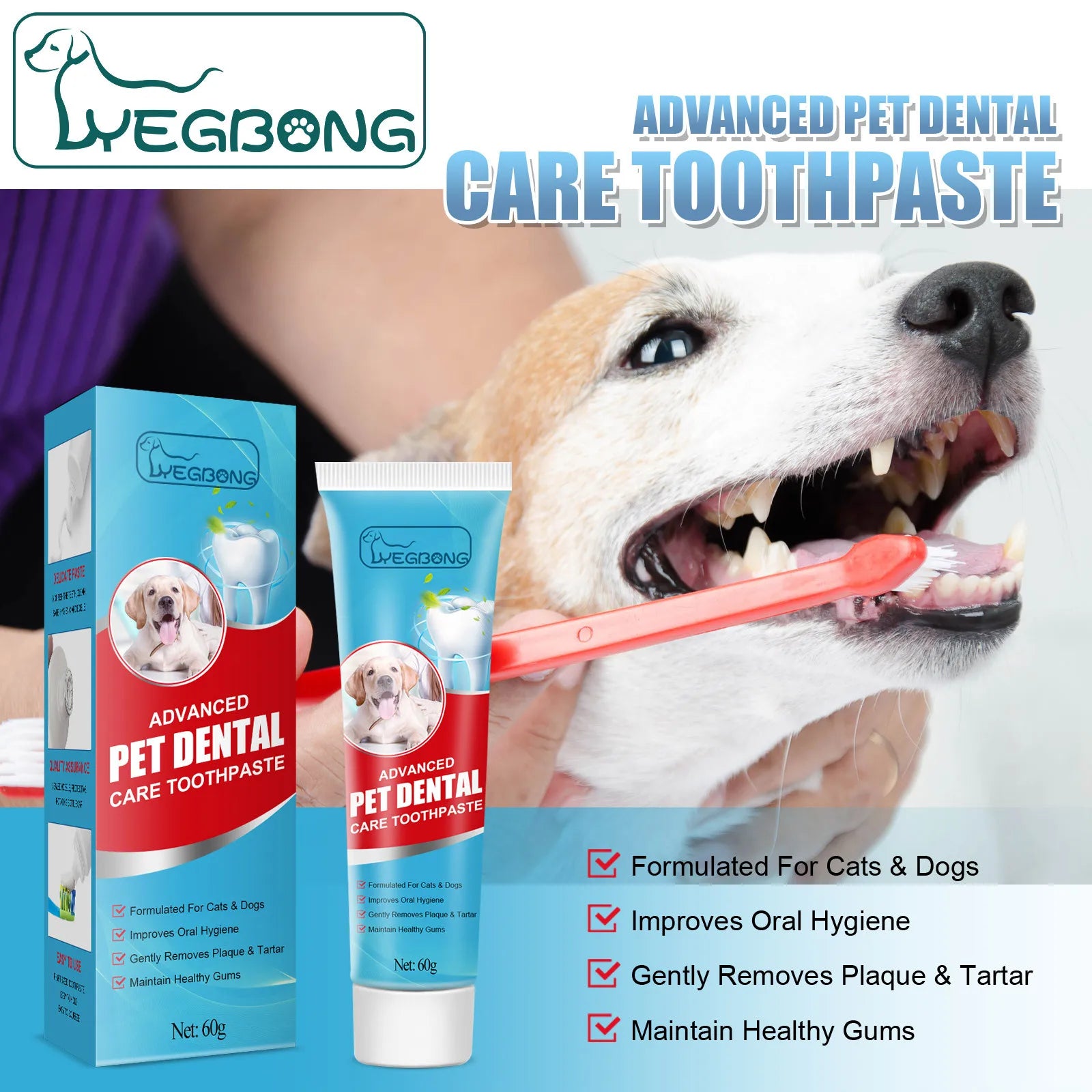 Pet Toothpaste for Dogs & Cats – Fresh Breath and Tartar Control