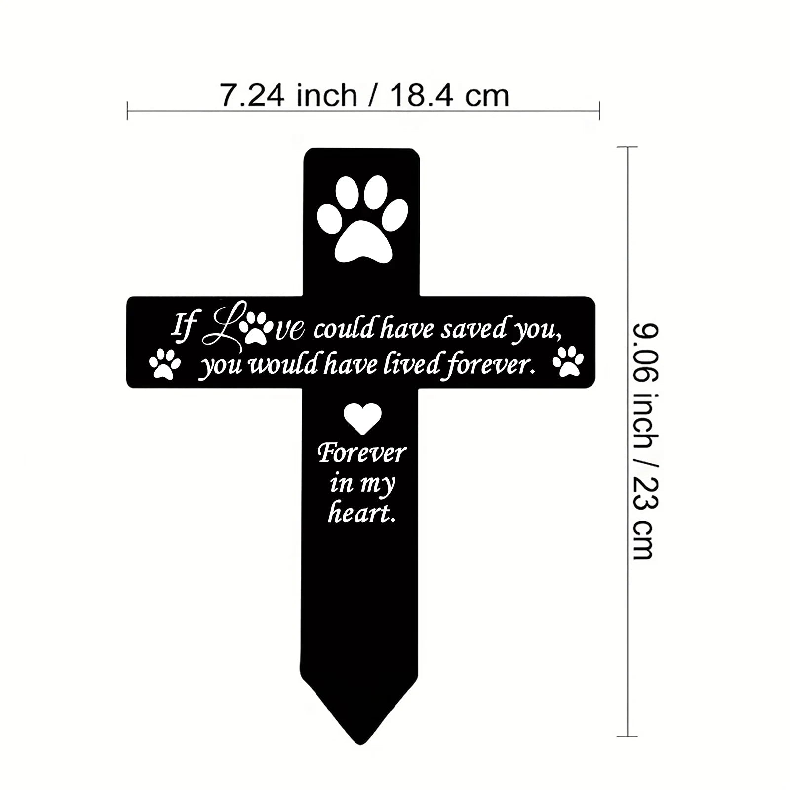 Outdoor Dog Memorial Plaque – Waterproof Acrylic Garden Stake Grave Marker for Pet Sympathy