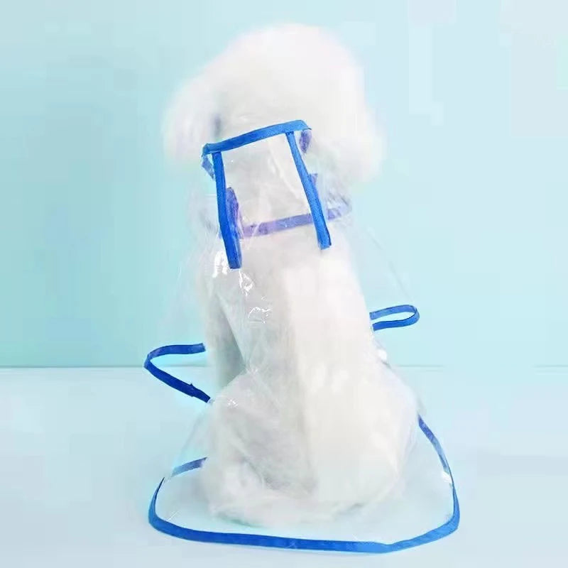 Transparent Dog Raincoat – Waterproof Hooded Rainwear for Small Dogs & Puppies