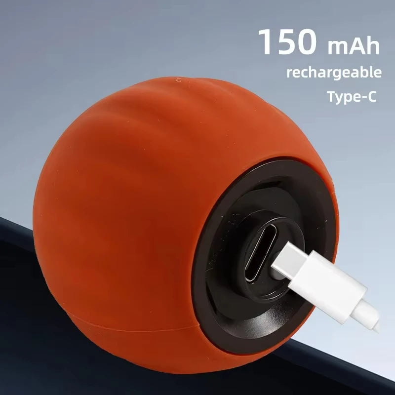 Rechargeable Automatic Cat Ball Toy – Smart Rolling Ball with Faux Tail for Interactive Play