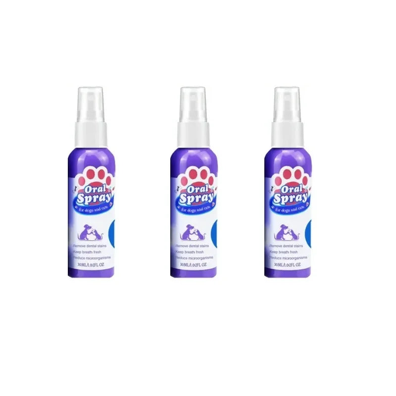 Pet Teeth Cleaning Spray – Oral Care for Cats & Dogs | Fresh Breath, Tooth Stain Removal & Whitening Formula