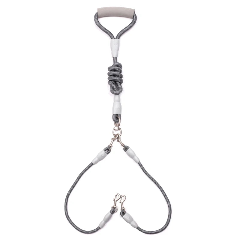 150cm Strong Dual Dog Leash – Soft Handle Pet Leash for Small, Medium & Large Dogs