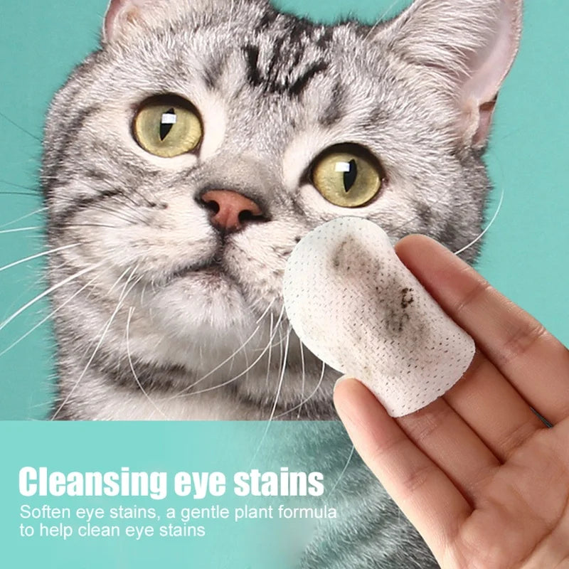 Pet Eye Wipes for Cats & Dogs – 130 Count | Tear Stain Remover Wet Wipes, Gentle No-Irritation Cleaning Formula